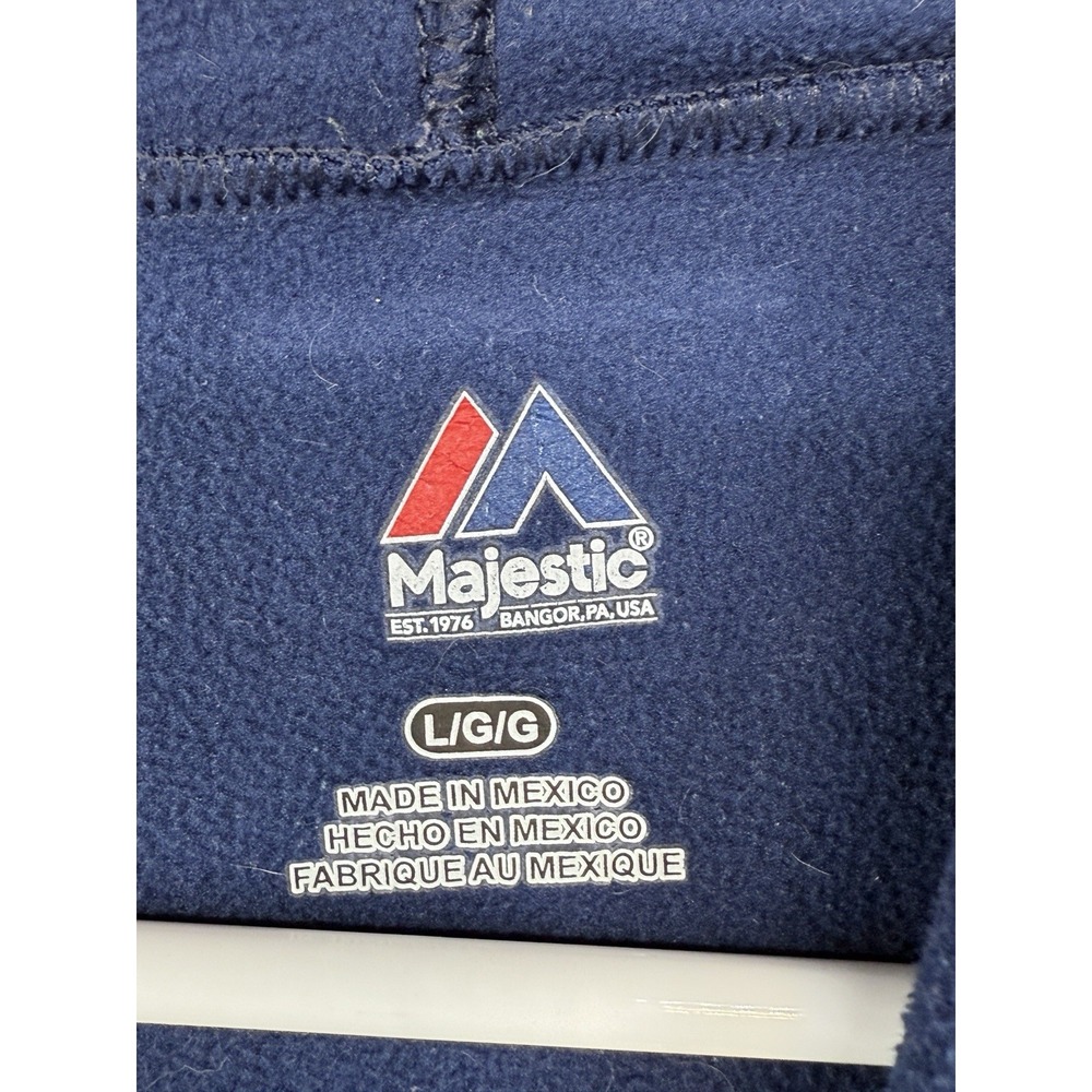 Majestic Men's Navy New England Patriots Performance Hoodie Sweatshirt Size L - Picture 4 of 6